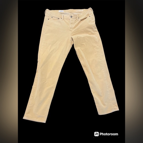 GAP 1969 butter-yellow fine-rib corduroy pants EUC no flaws - Picture 1 of 6